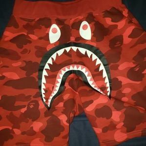 Red bape shorts